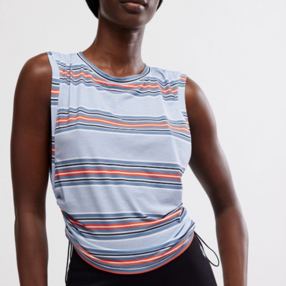 Free People Striped Tempo Sports Tank, size L, Like-New